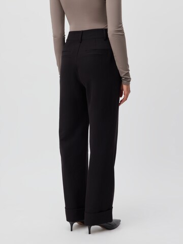 LeGer by Lena Gercke Flared Pleat-Front Pants 'Pina' in Black