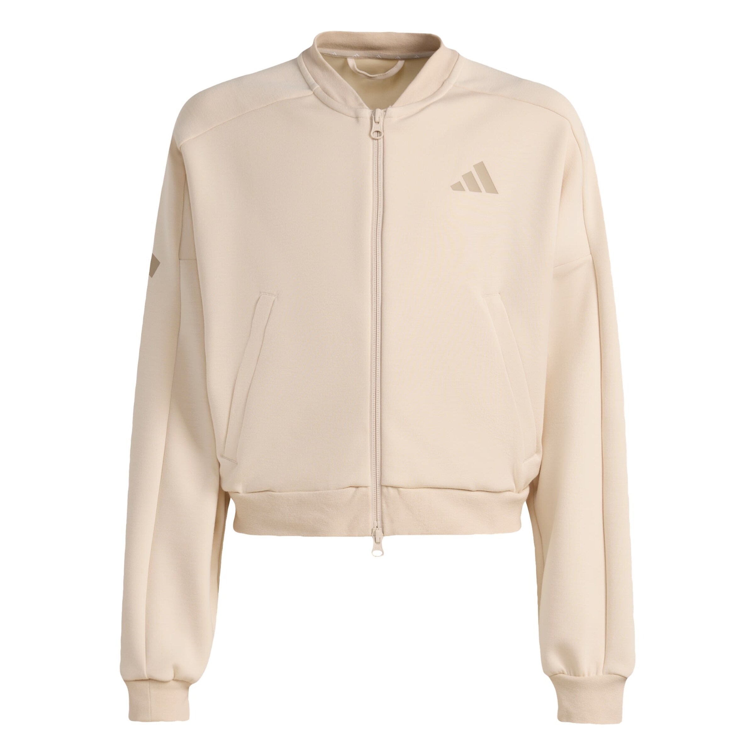 ADIDAS SPORTSWEAR - Sudadera con cremallera deportiva 'Future Icons' en beige: frente