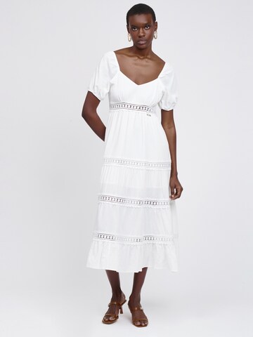 Influencer Poletna obleka | bela barva: sprednja stran