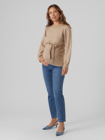 MAMALICIOUS Sweater 'New Anne' in Beige