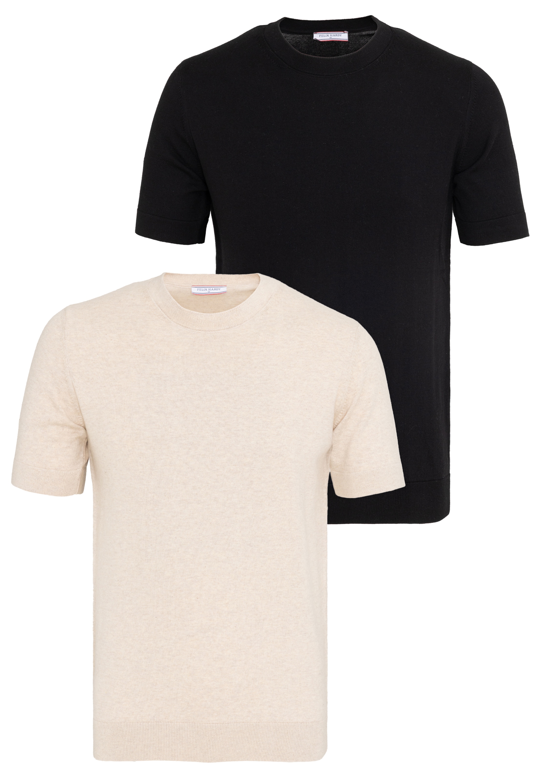 Felix Hardy T-Shirt en beige / noir, Vue avec produit