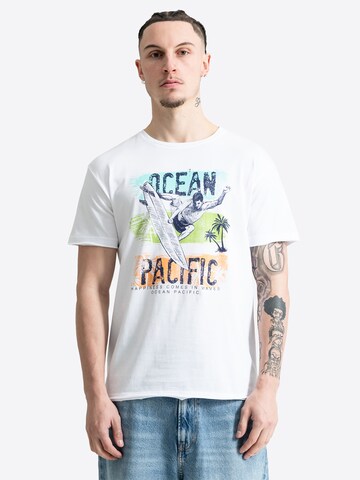 Ocean Pacific Μπλουζάκι 'Broulee' σε λευκό: μπροστά