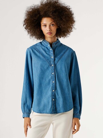 Pepe Jeans Blouse in Blauw: voorkant