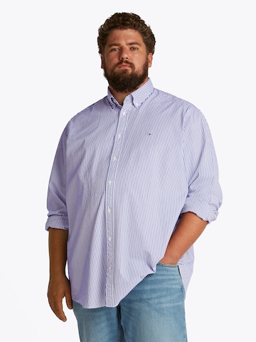 Tommy Hilfiger Big & Tall Regular fit Overhemd 'POPLIN' in Blauw: voorkant