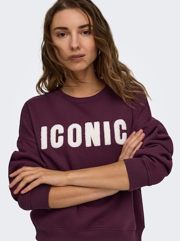 ONLY Sweatshirt 'ONLSweat' in Rood