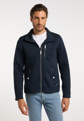 DreiMaster Maritim Fleece jas in Blauw: voorkant