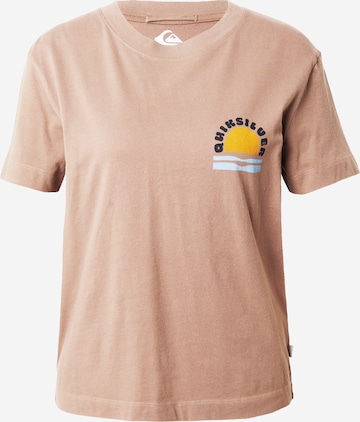 QUIKSILVER - Camiseta 'UNI SCREEN' en marrón: frente