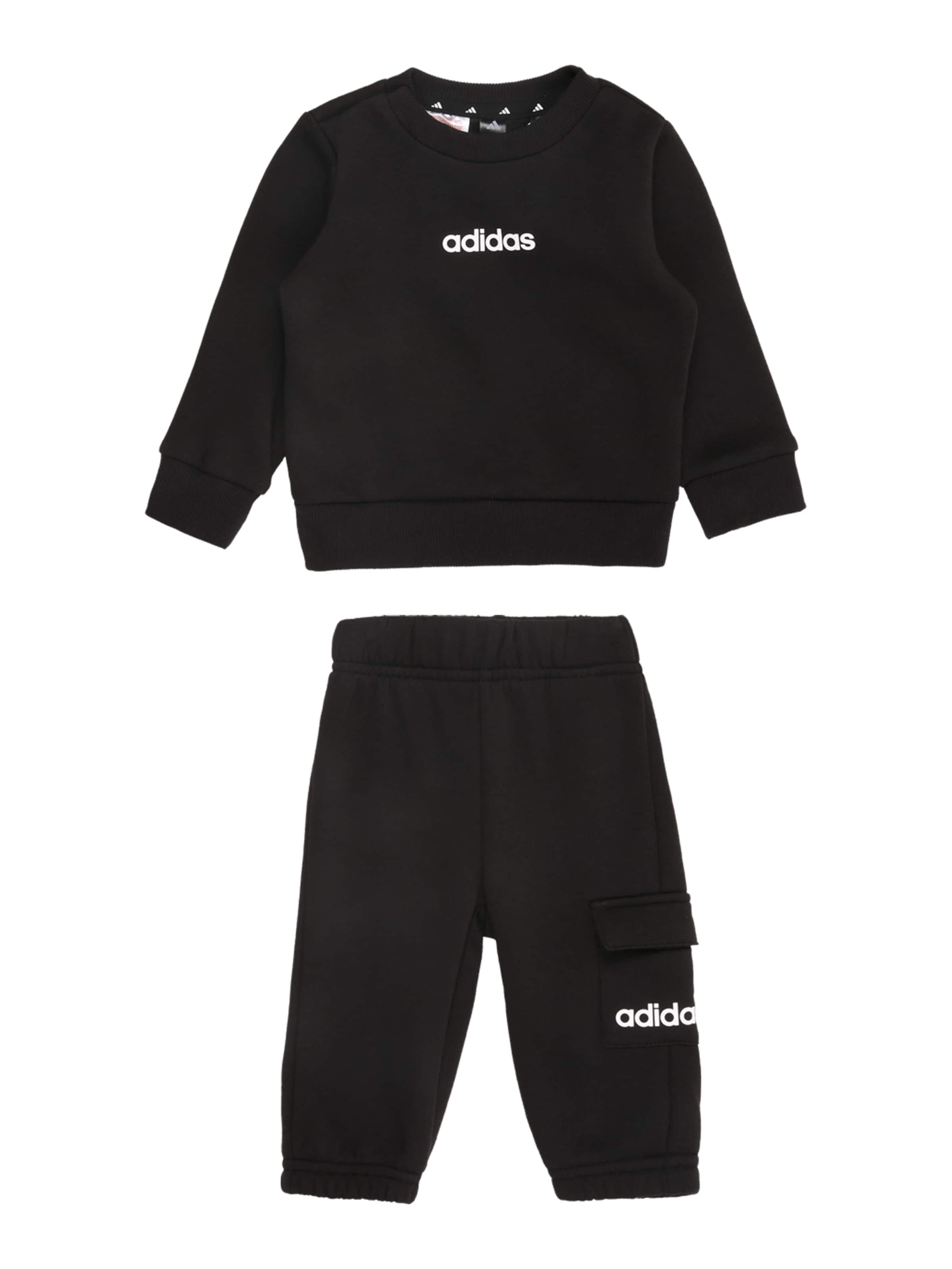 ADIDAS SPORTSWEAR Treeningdress, värv must: eest vaates