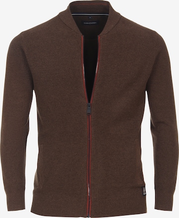 CASAMODA Knit Cardigan in Brown: front