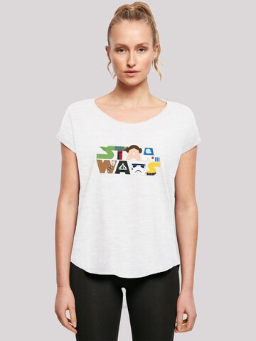 T-shirt 'Star Wars Character' F4NT4STIC en blanc : devant