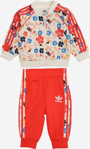 ADIDAS ORIGINALS Sweatsuit 'Floral' in Orange: front