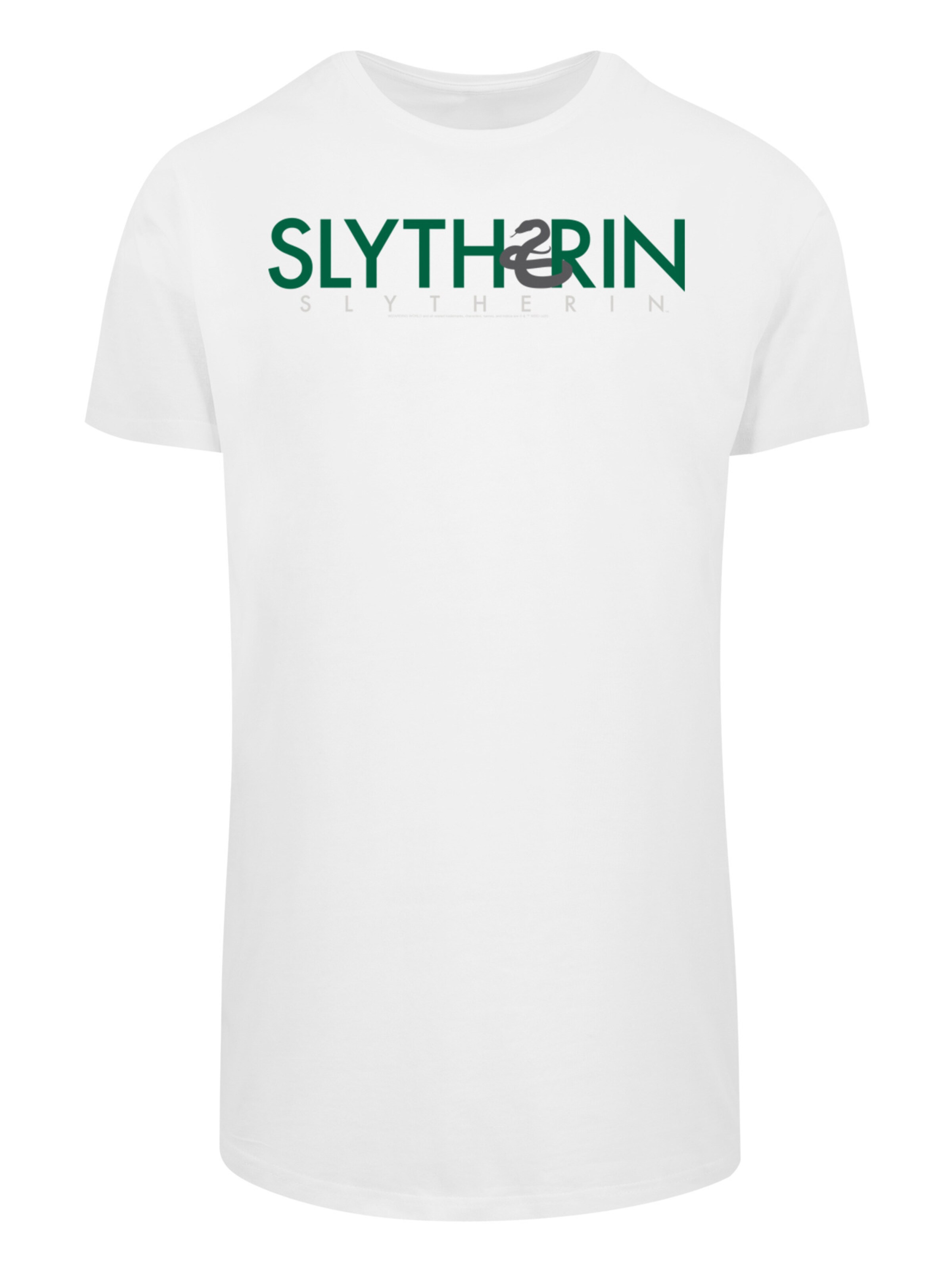 T-Shirt 'Harry Potter Slytherin' F4NT4STIC en blanc : devant