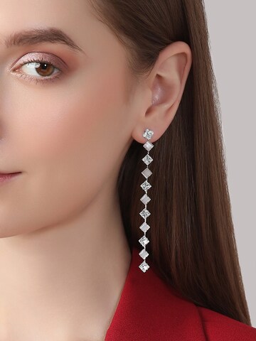 MISH Earrings 'Geranium' in Silver: front