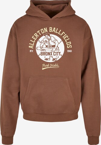 Merchcode Sweatshirt 'Park Fields - Bronx' in Brown: front