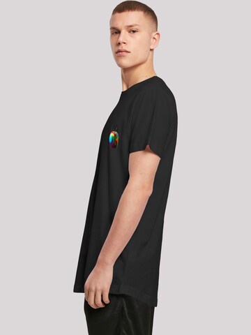 T-Shirt 'Colorfood Collection - Rainbow Apple' F4NT4STIC en noir