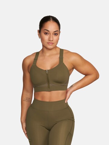 GOLD´S GYM APPAREL Bustier Sport bh 'Geena' in Groen: voorkant