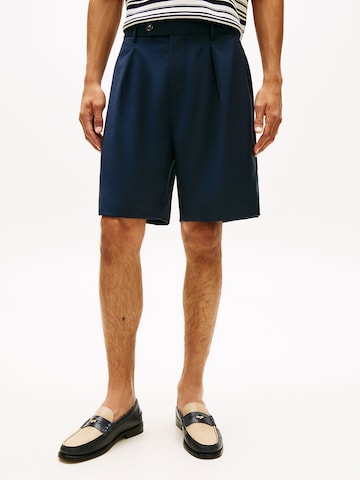 TOMMY HILFIGER Loosefit Bandplooibroek 'Smart Casual Pure' in Blauw: voorkant