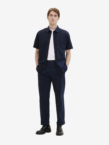 Coupe regular Chemise TOM TAILOR en bleu