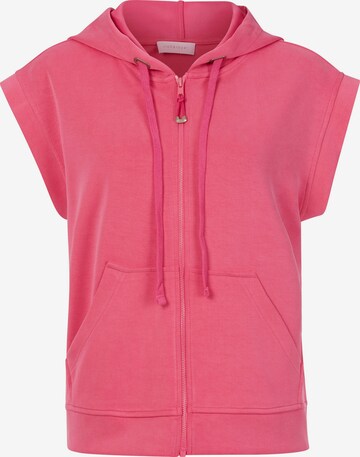 Rich & Royal Zip-Up Hoodie in Pink: front