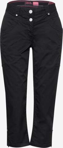 CECIL Slim fit Pants 'New York' in Black: front