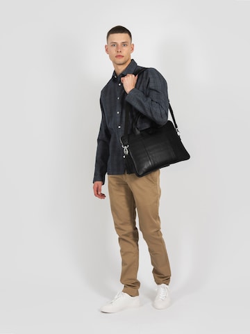Sac d’ordinateur portable 'Richard' still Nordic en noir