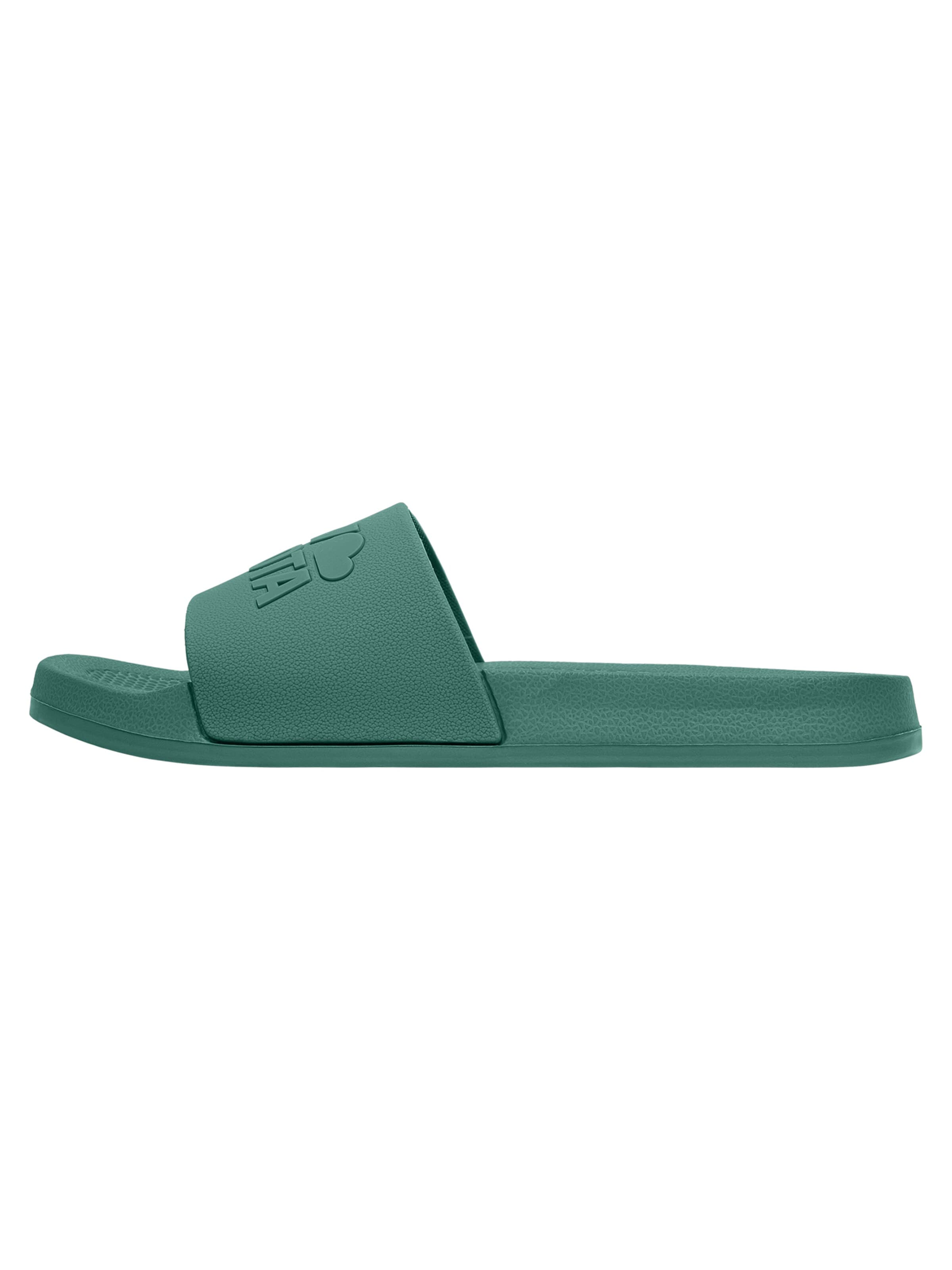 Kubota Beach & Pool Shoes 'Kubota Women's Slip-On Light Green Basic Plain Pool Slides' in Green: front