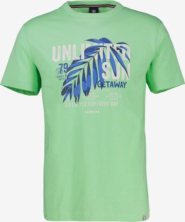 T-Shirt LERROS en vert : devant