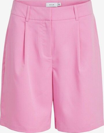 VILA Loose fit Pleat-front trousers 'Marisa' in Pink: front