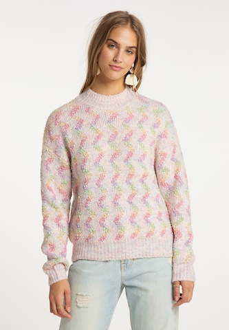 Pull-over IZIA en mélange de couleurs : devant