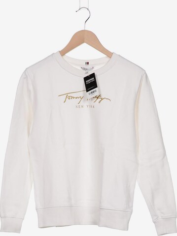 TOMMY HILFIGER Sweatshirt & Zip-Up Hoodie in S in White: front