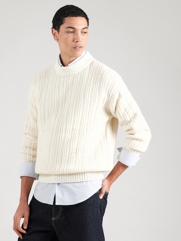 BOSS Πουλόβερ 'Korth' σε μπεζ: μπροστά