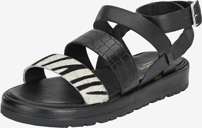 Crickit Sandalen met riem 'Janie' in de kleur Zwart / Wit, Productweergave