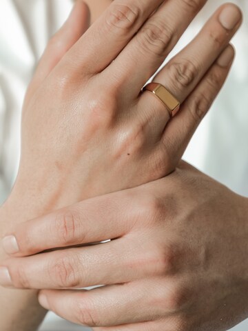Hey Happiness Ring 'Signet' in Gold: front