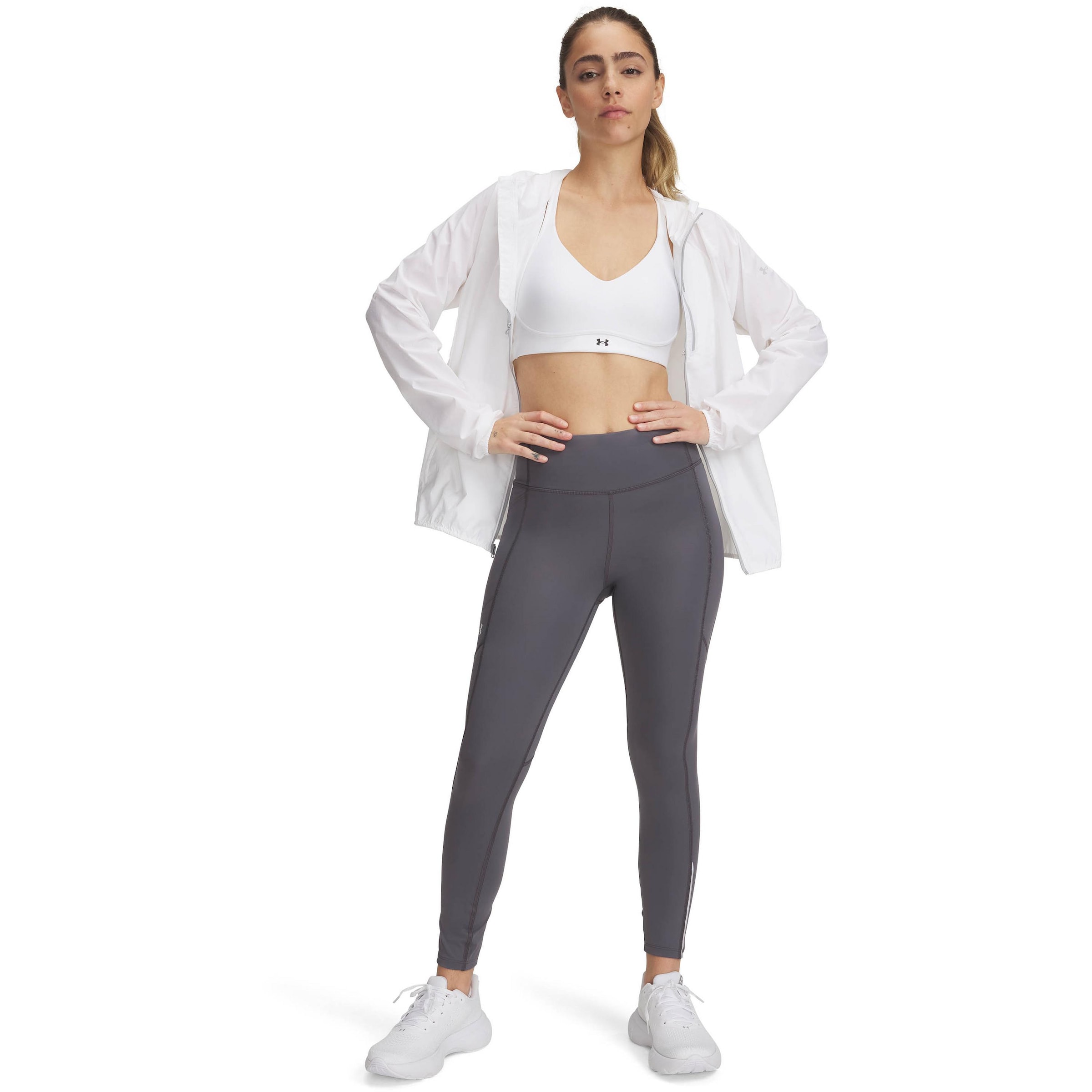 Skinny Pantaloni sportivi 'Fly Fast 3.0' di UNDER ARMOUR in grigio