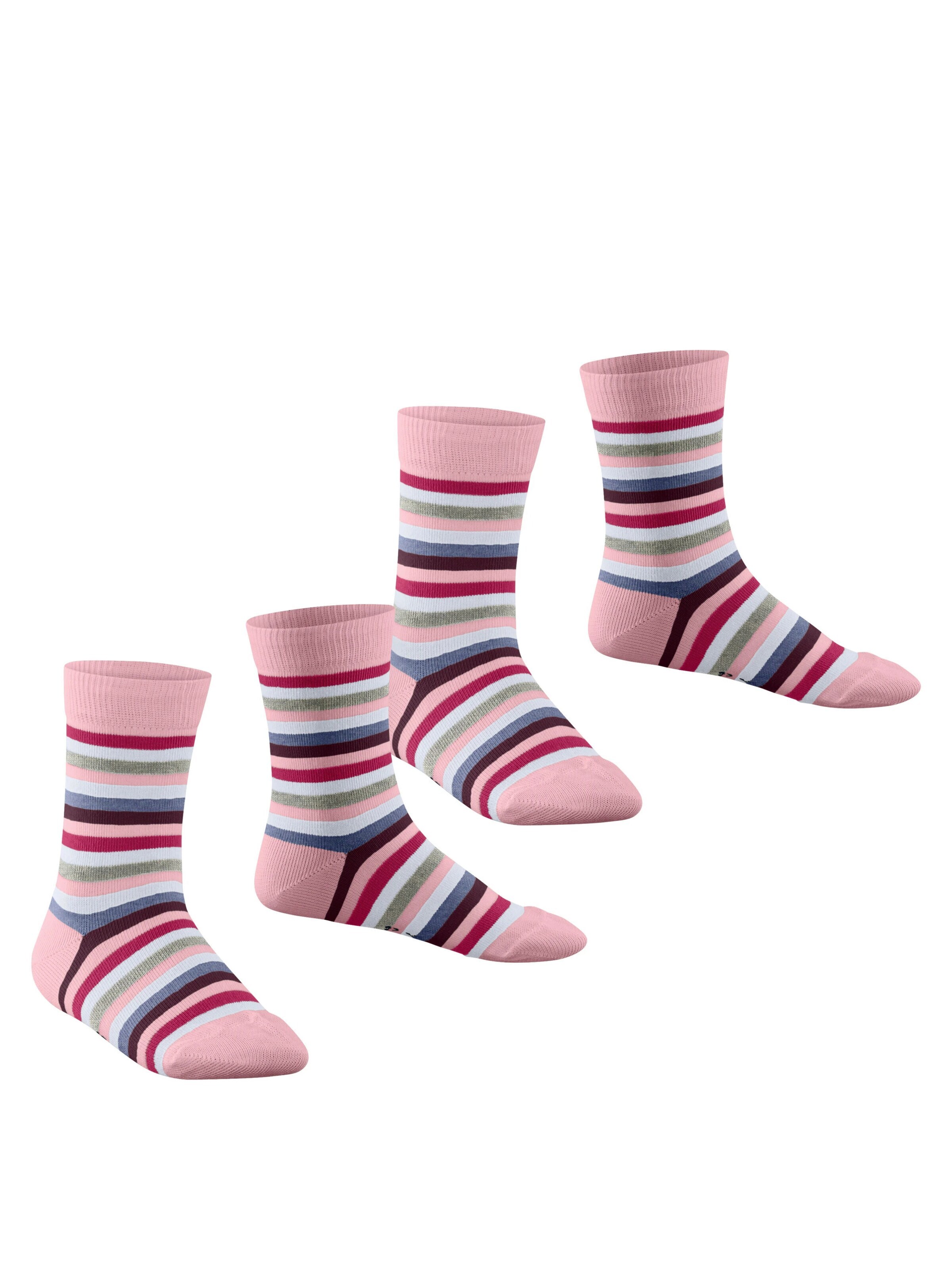 ESPRIT Socken 'Playful Stripe 2-Pack'‌‌ in Rot
