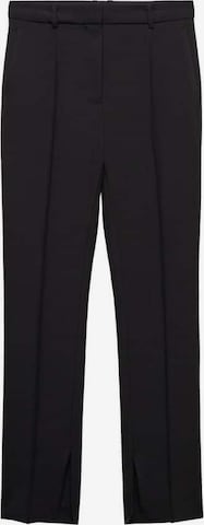 Regular Pantalon à plis 'Nantes' MANGO en noir : devant