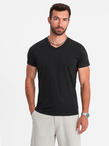 Ombre T-Shirt in Schwarz: Vorderseite