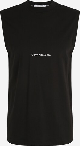 Tricou de la Calvin Klein Jeans pe negru: față