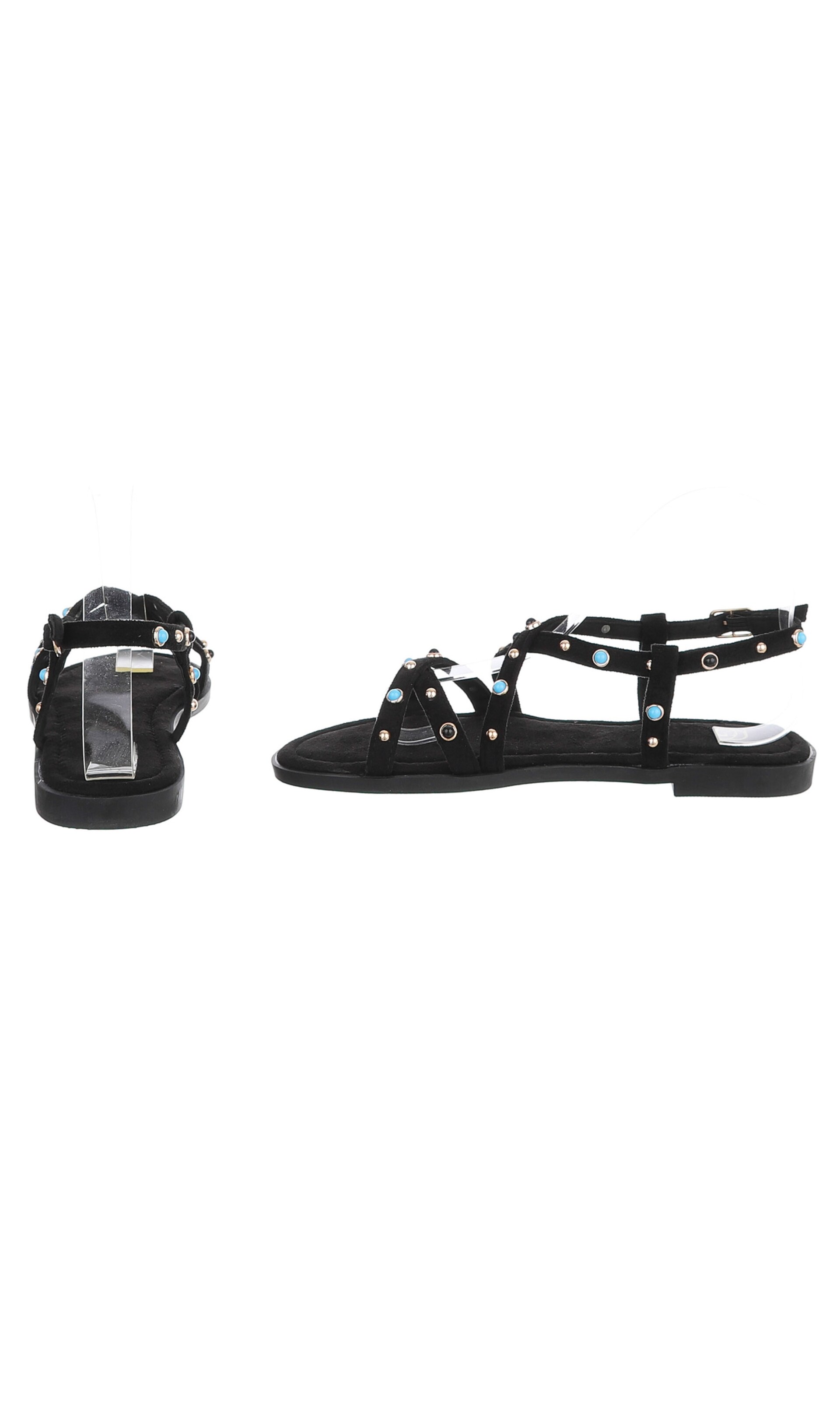 Ital-Design Strap Sandals in Black