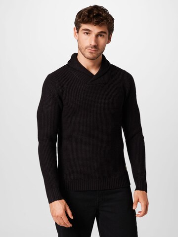 JACK & JONES Sweater 'NICK' in Black: front