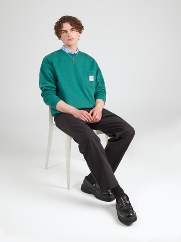 Kaotiko Sweatshirt 'CREW POCKET LOOK INSIDE' in Green