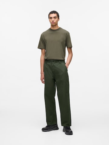 zaļš KARL LAGERFELD JEANS Vaļīgs piegriezums Čino bikses: no priekšpuses