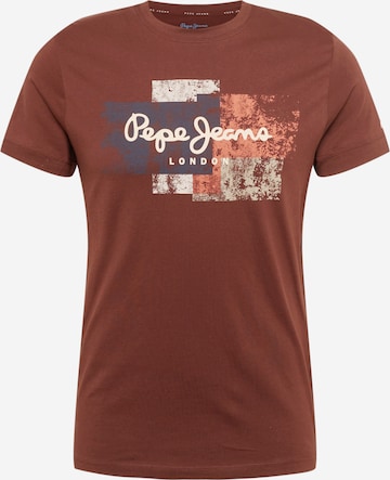 Pepe Jeans T-Shirt 'SCOTTY' in Braun: predná strana