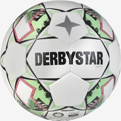 DERBYSTAR Ball in hellgrün / dunkelrot / schwarz / weiß, Produktansicht