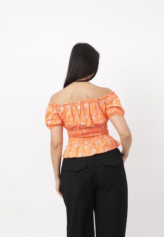 Camicia da donna di Elara in arancione