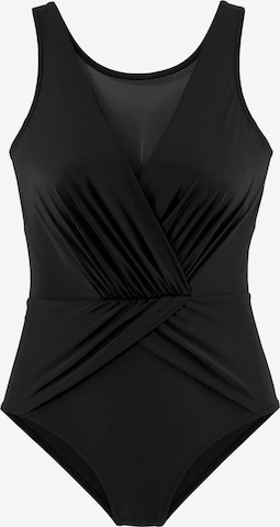 LASCANA Bustier Badeanzug in Schwarz: predná strana