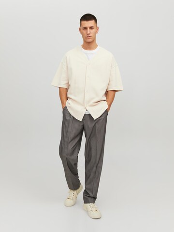 JACK & JONES Kardigan 'Team Baseball' – béžová