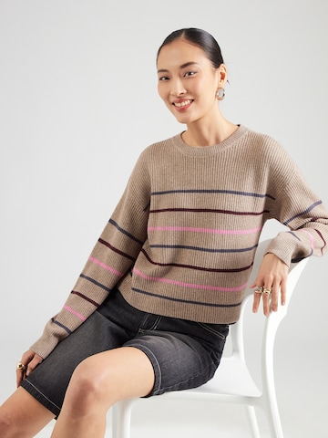 brūns ONLY Džemperis 'ONLIBI': no priekšpuses