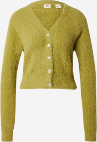 LEVI'S ® Gebreid vest 'Billie Jean Cardigan' in Groen: voorkant