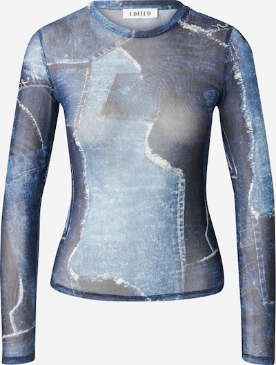 EDITED Shirt 'Justice' (GRS) in blau / hellblau / schwarz / weiß, Produktansicht